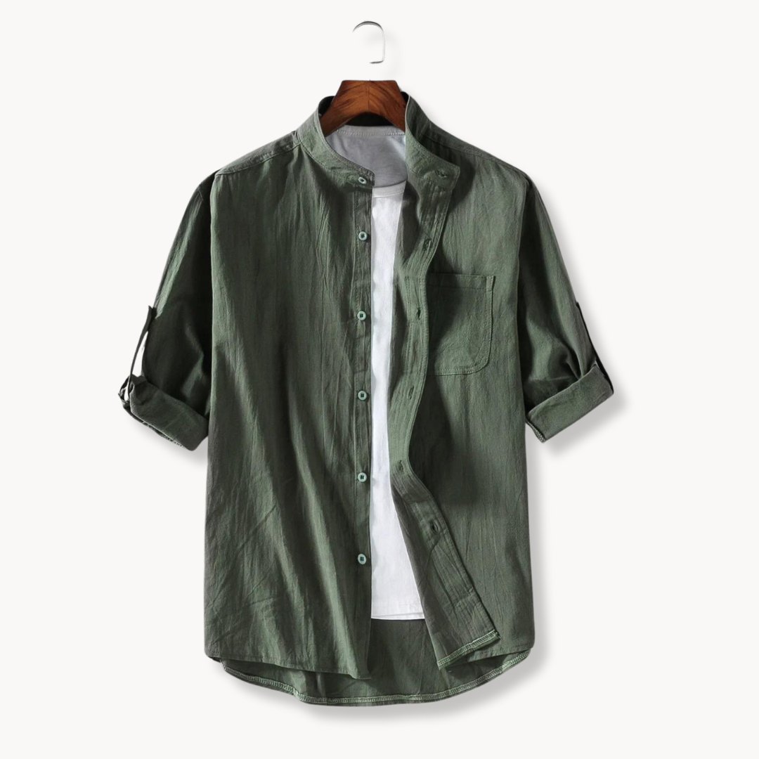 Pablo - Camisa de Cuello Mandarín Elegante