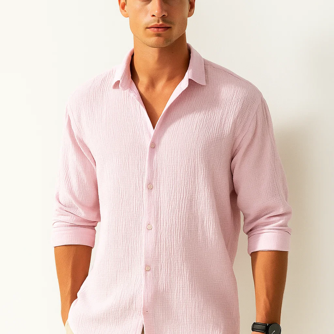Gonzalo - Camisa de Cuello Inteligente Botón Completo