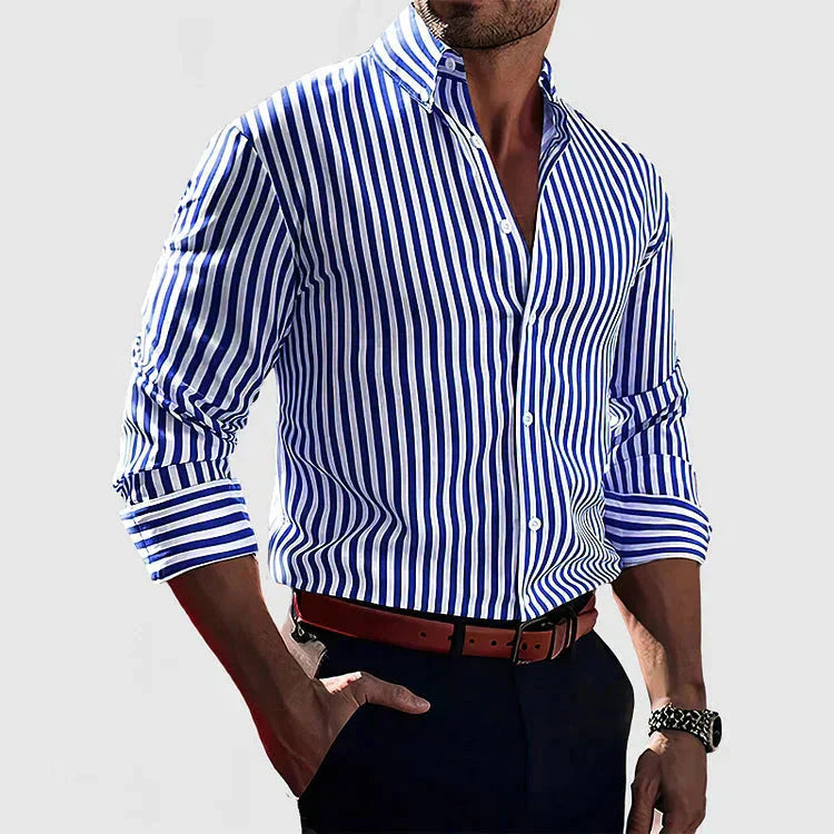 Camisa Overshirt Soft Blend - Rayas