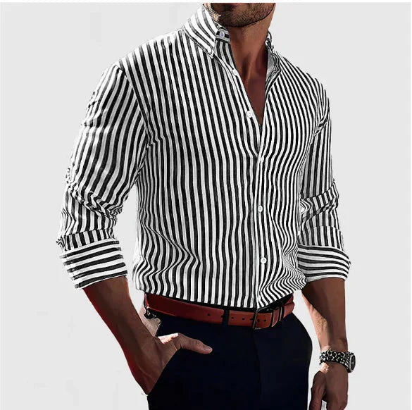 Camisa Overshirt Soft Blend - Rayas