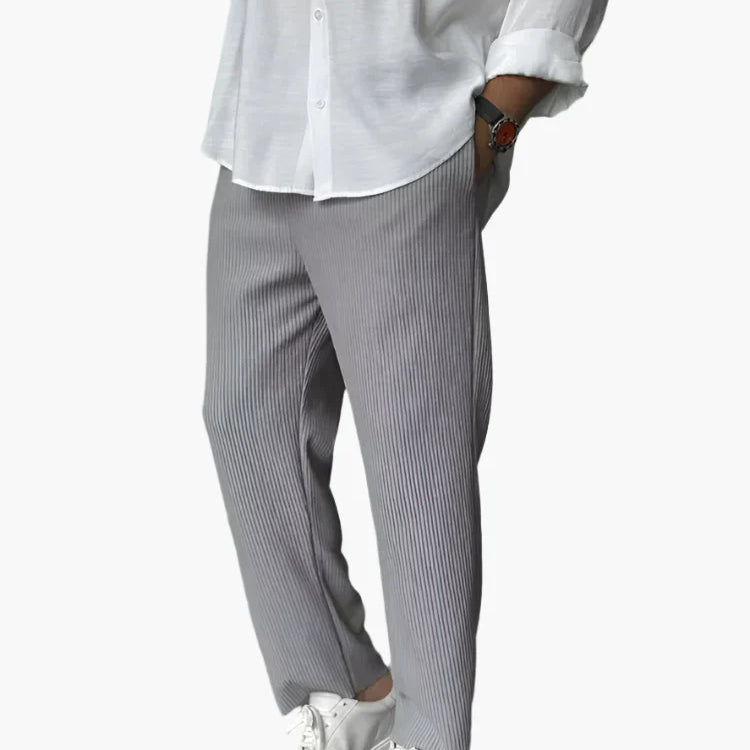 Javier - Pantalones Plisados Relax Fit para Hombre