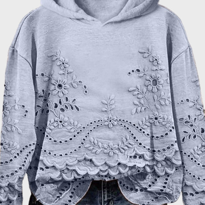 Lara - Sudadera con Capucha de Encaje