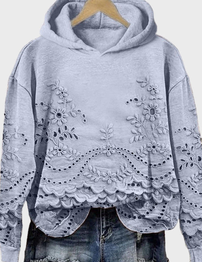 Lara - Sudadera con Capucha de Encaje