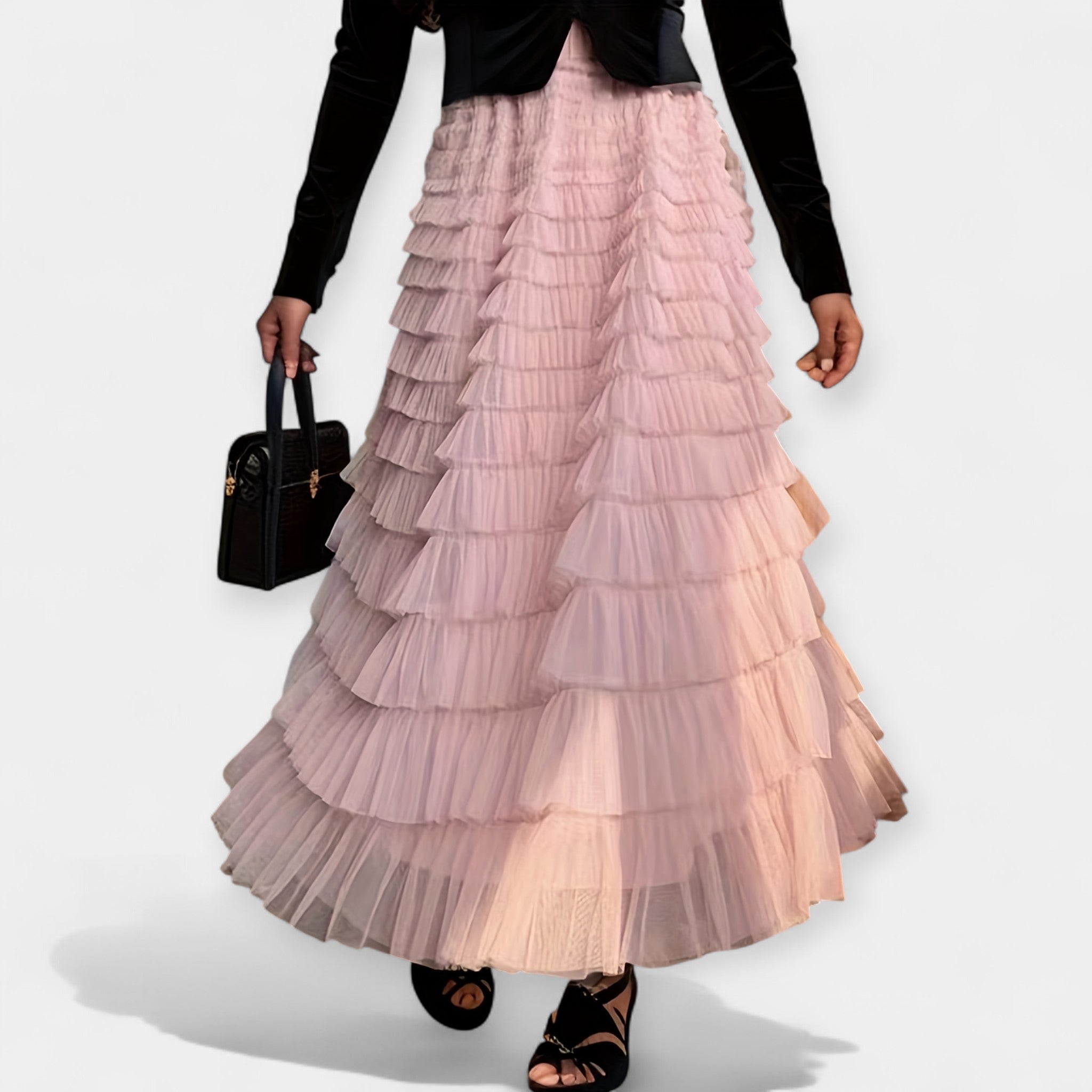 Maria - Falda Elegante con Detalle de Tul
