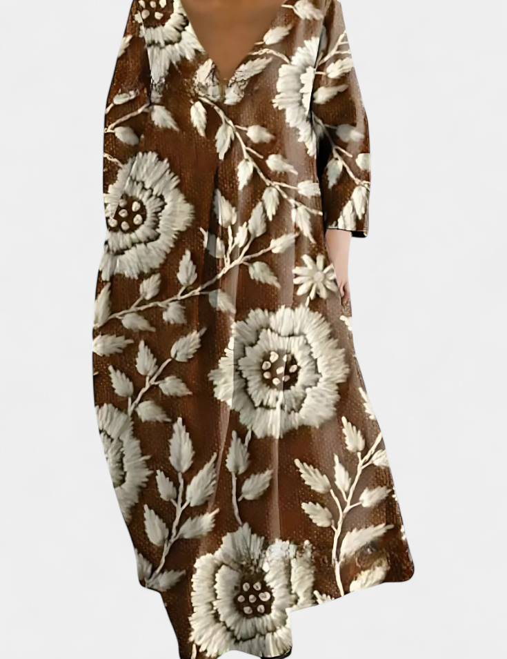 Ana - Vestido Fluido con Estampado
