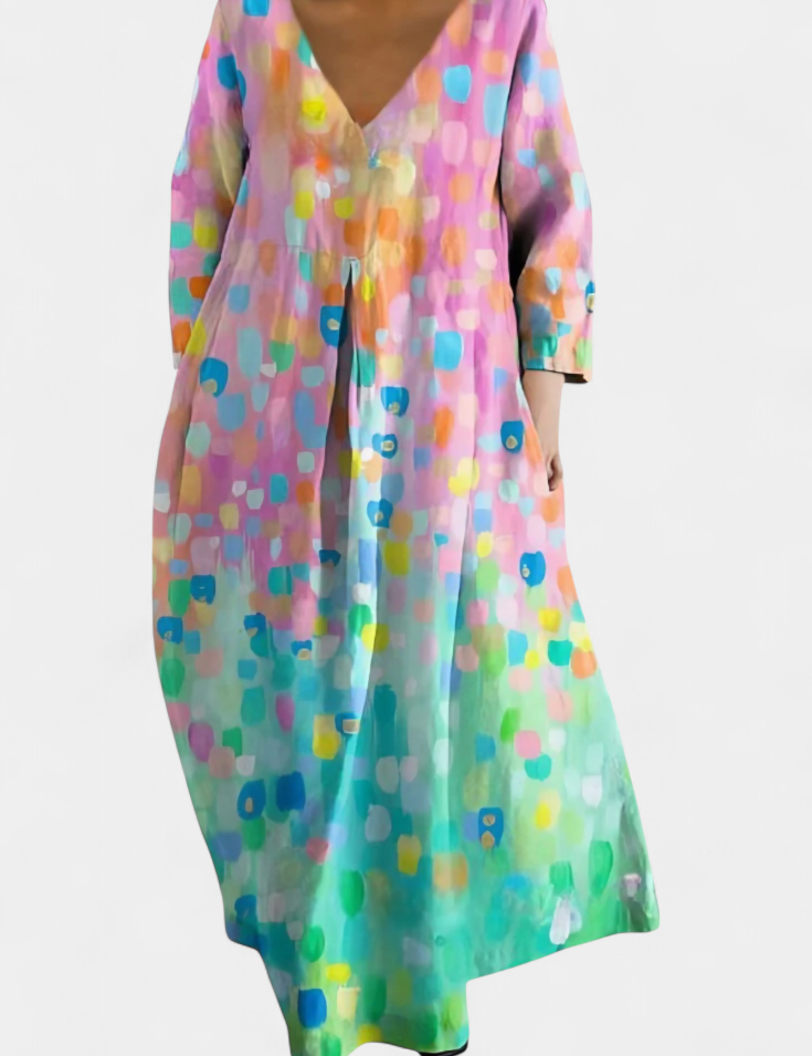 Ana - Vestido Fluido con Estampado