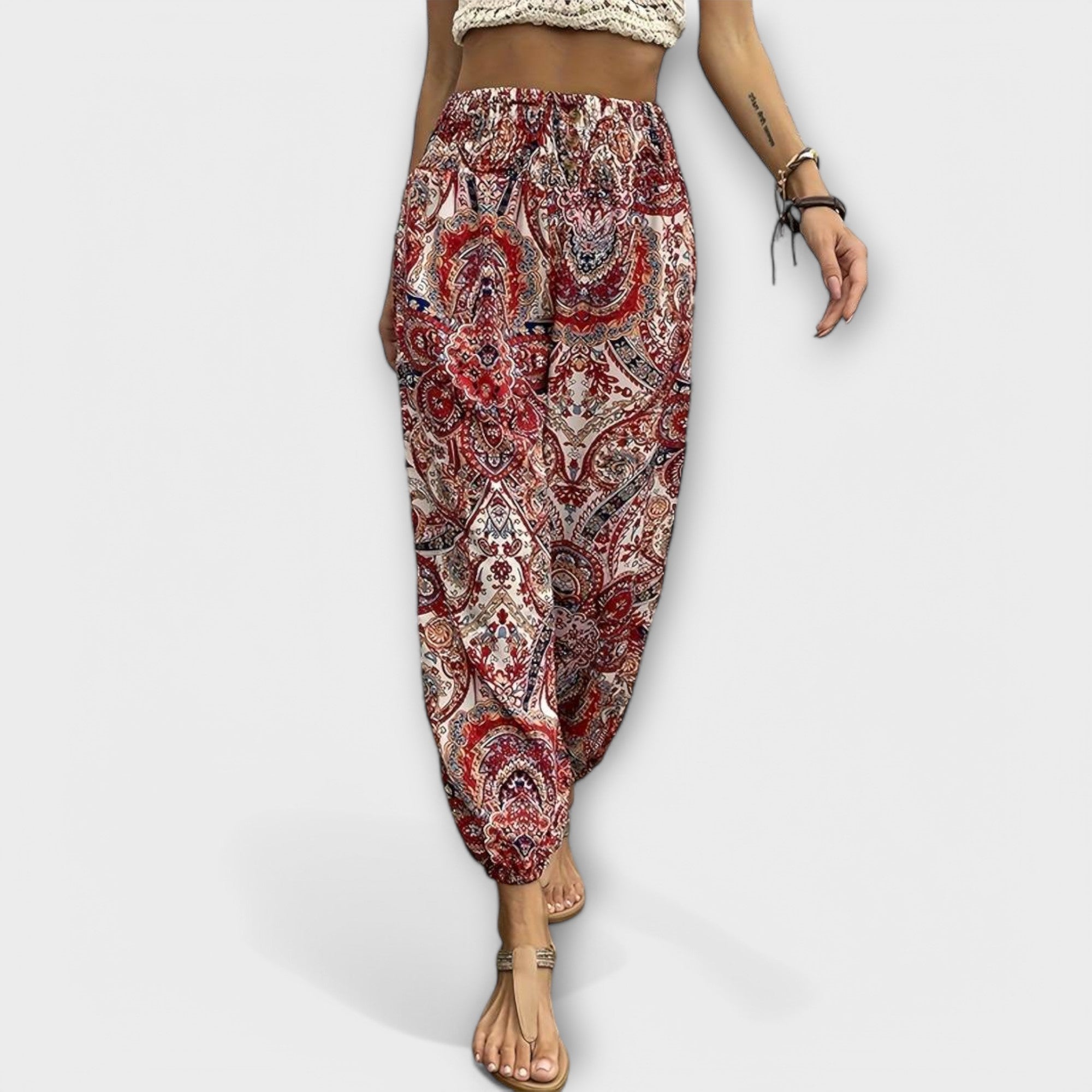Susana - Pantalones con Gráficos Étnicos