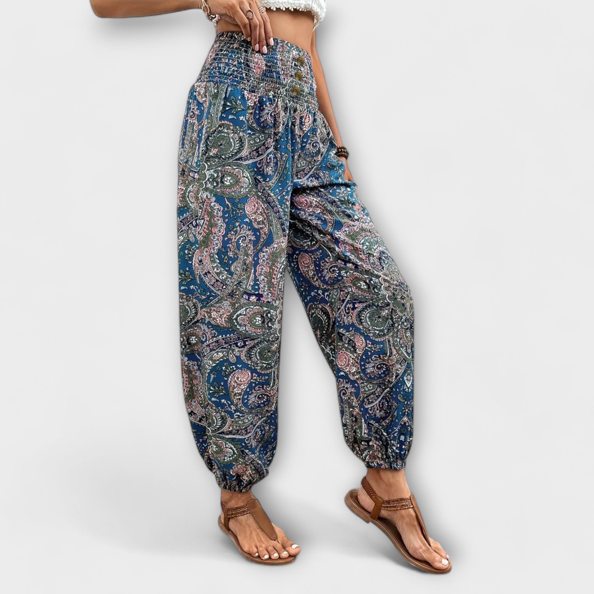Susana - Pantalones con Gráficos Étnicos