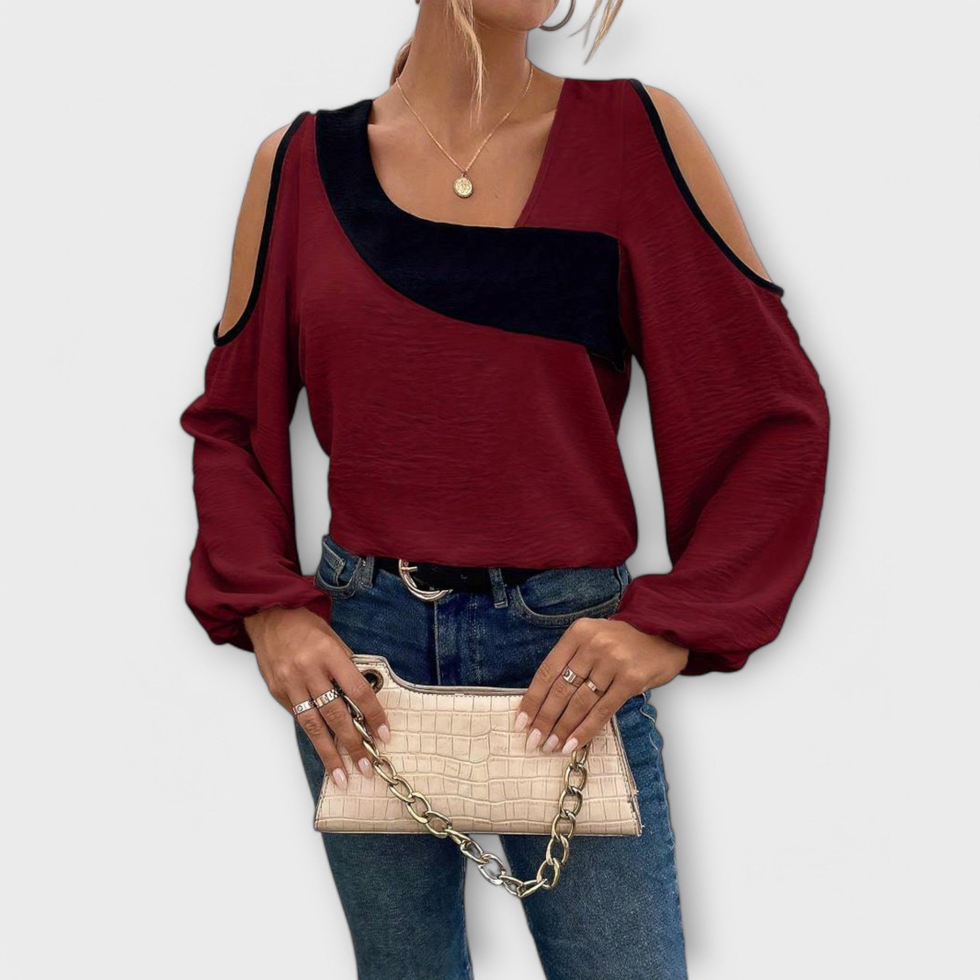 Lara - Blusa con escote cuadrado