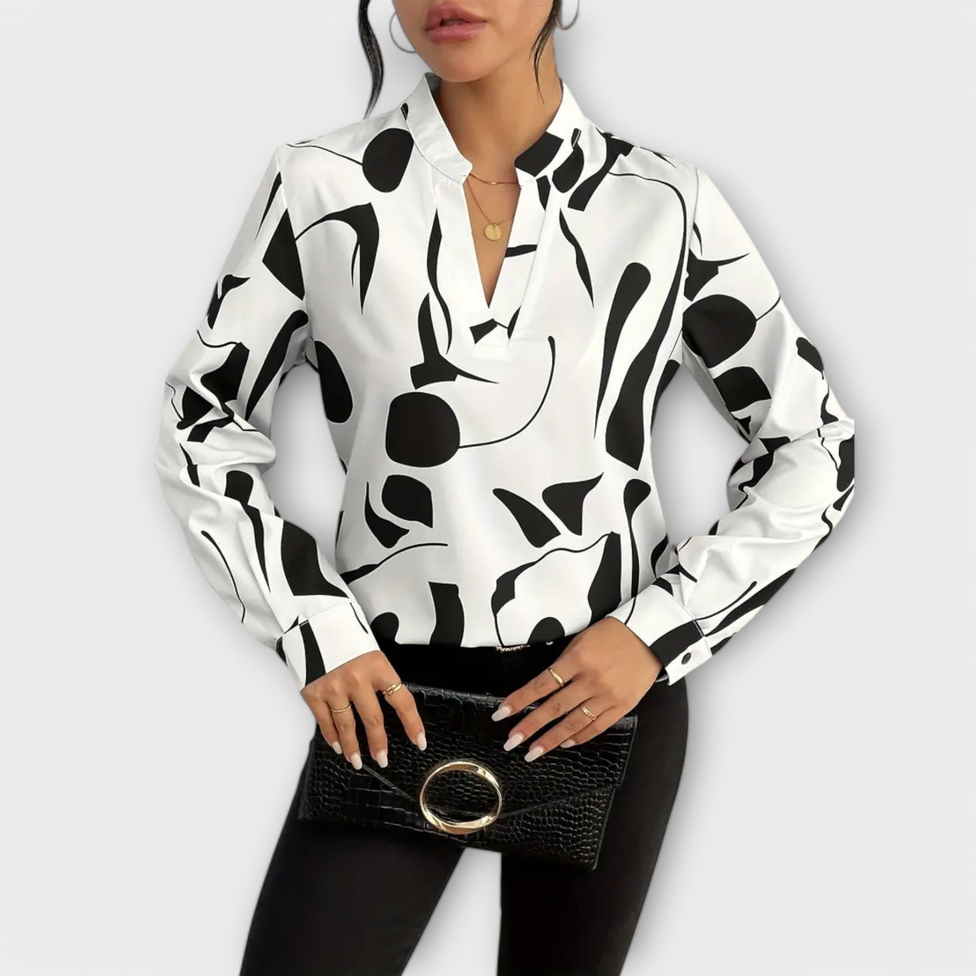 Paula - Blusa elegante de manga larga