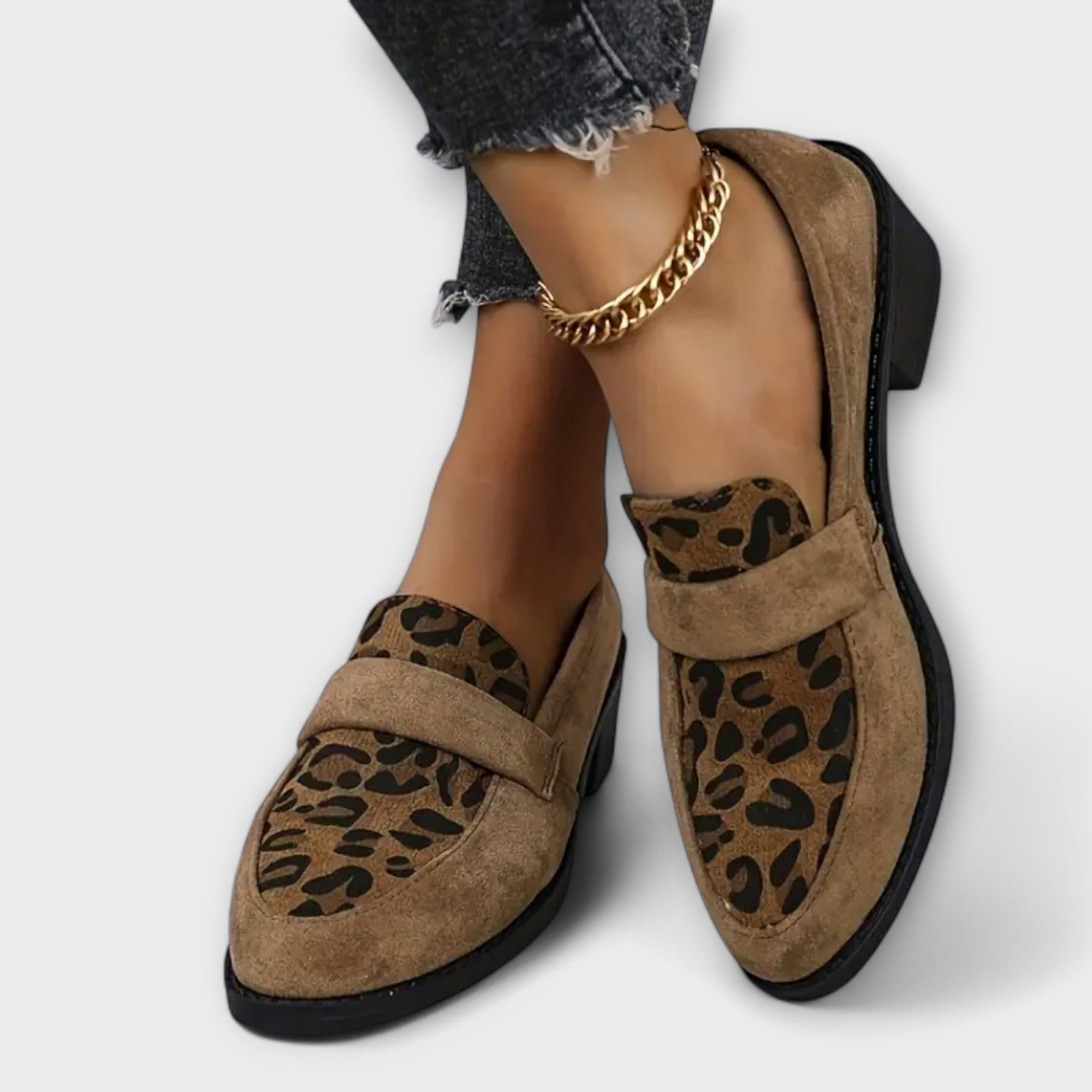 Carla - Zapatos de señora elegantes con estampado de leopardo