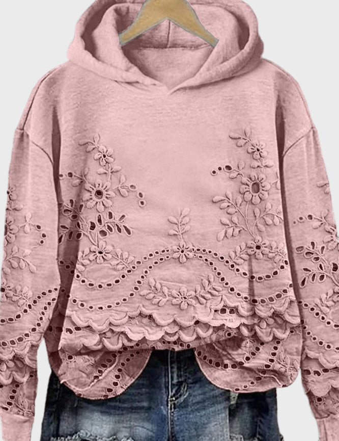 Lara - Sudadera con Capucha de Encaje