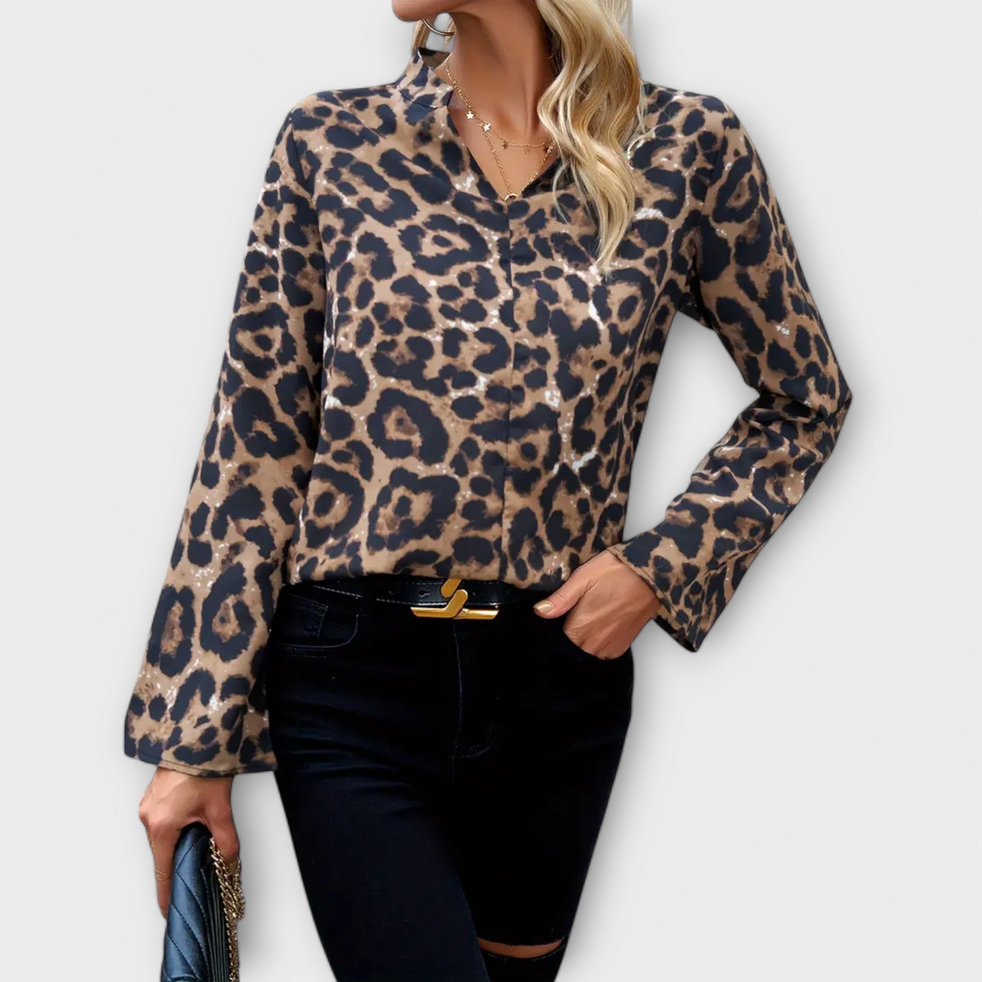 Raquel - Blusa Casual Leopardo