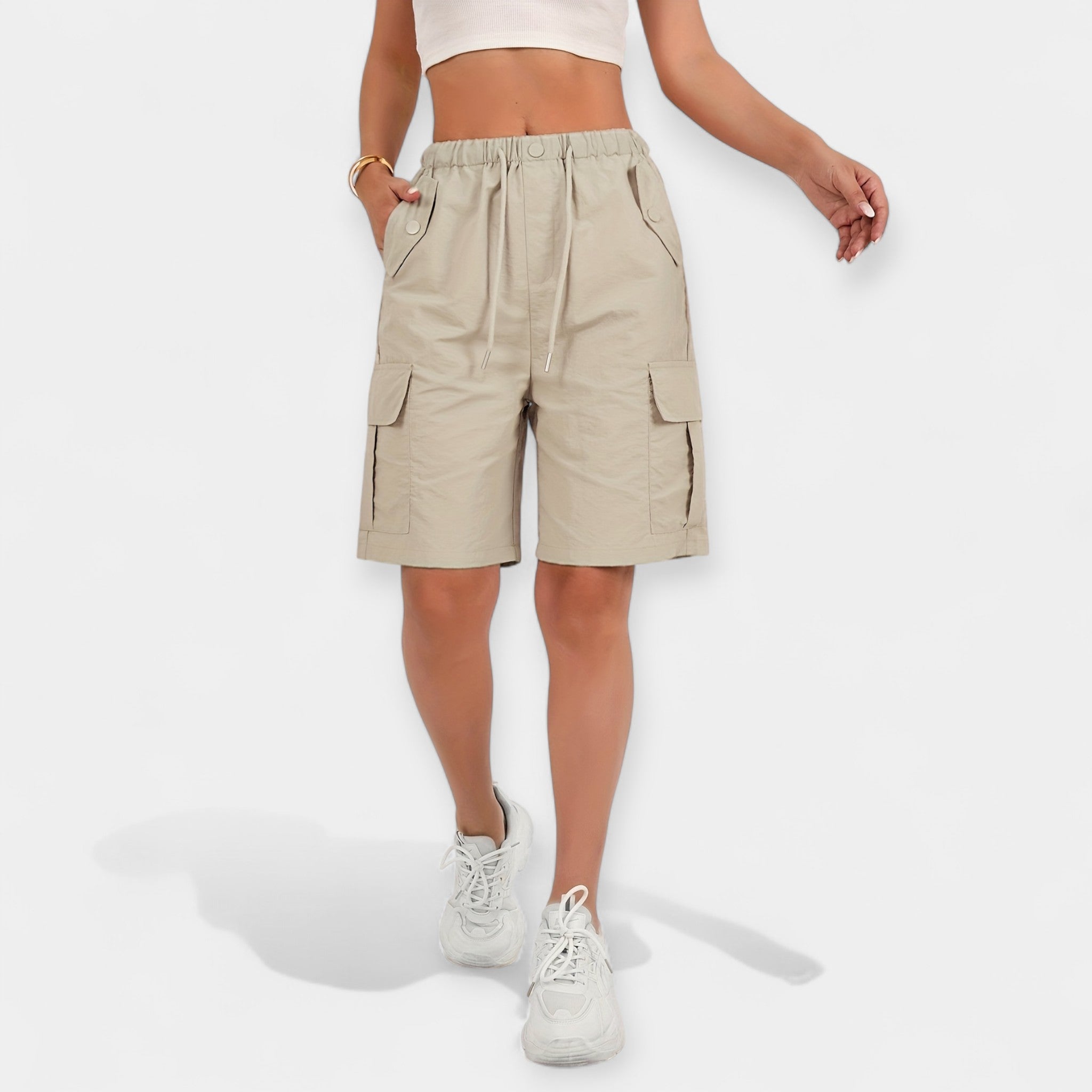 Olga - Pantalones Cortos Cargo Femeninos de Verano