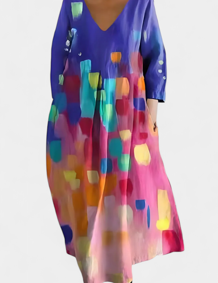 Ana - Vestido Fluido con Estampado