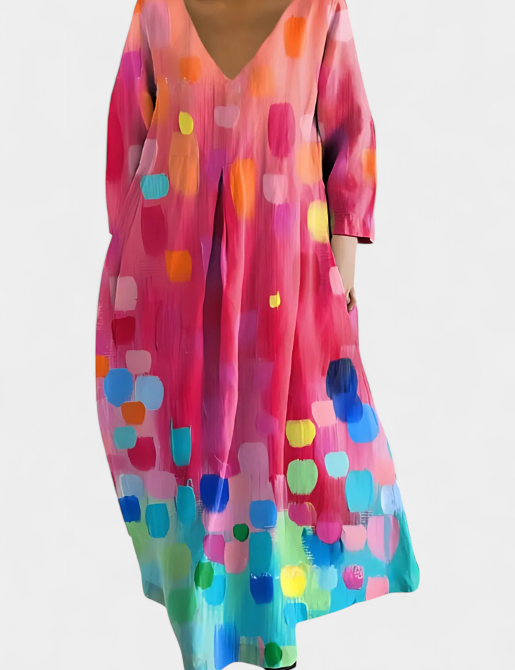 Ana - Vestido Fluido con Estampado
