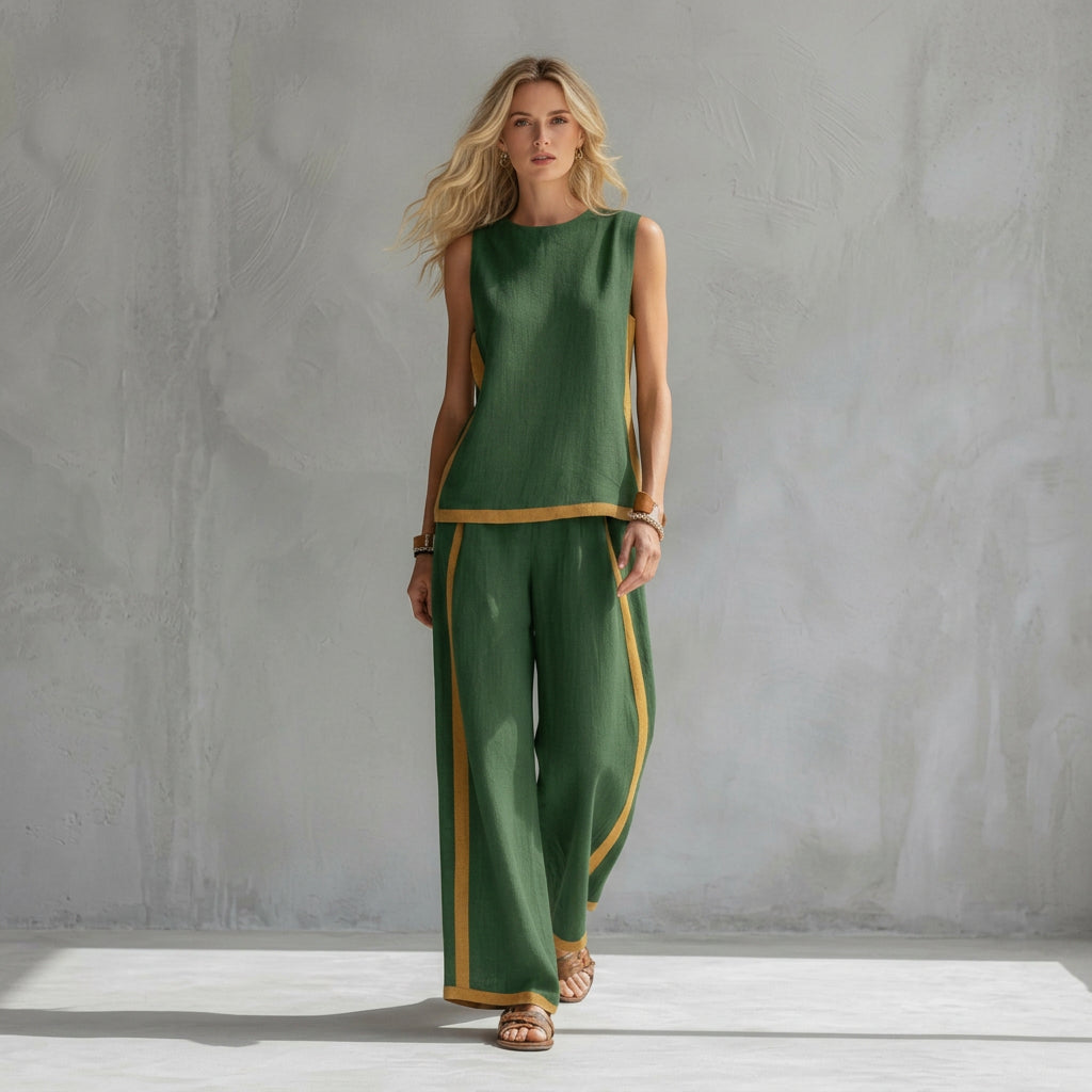 Tereza - Conjunto Elegante de Lino