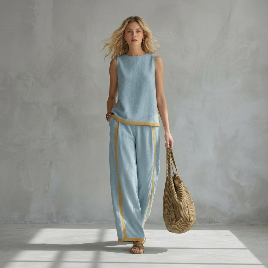 Tereza - Conjunto Elegante de Lino