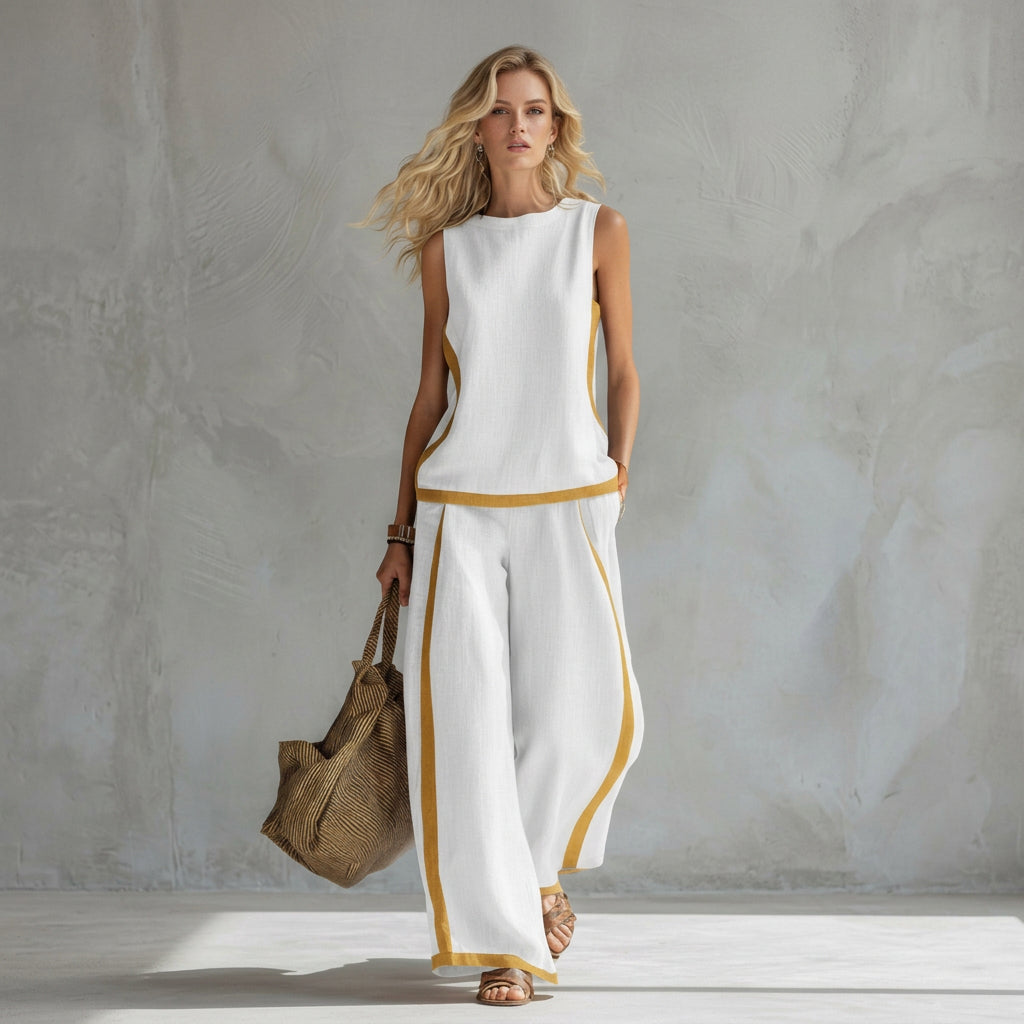 Tereza - Conjunto Elegante de Lino