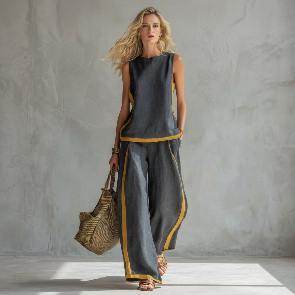 Tereza - Conjunto Elegante de Lino