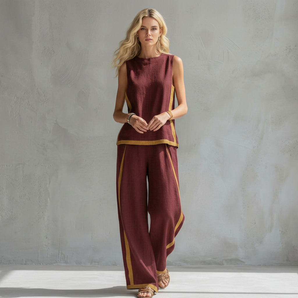 Tereza - Conjunto Elegante de Lino