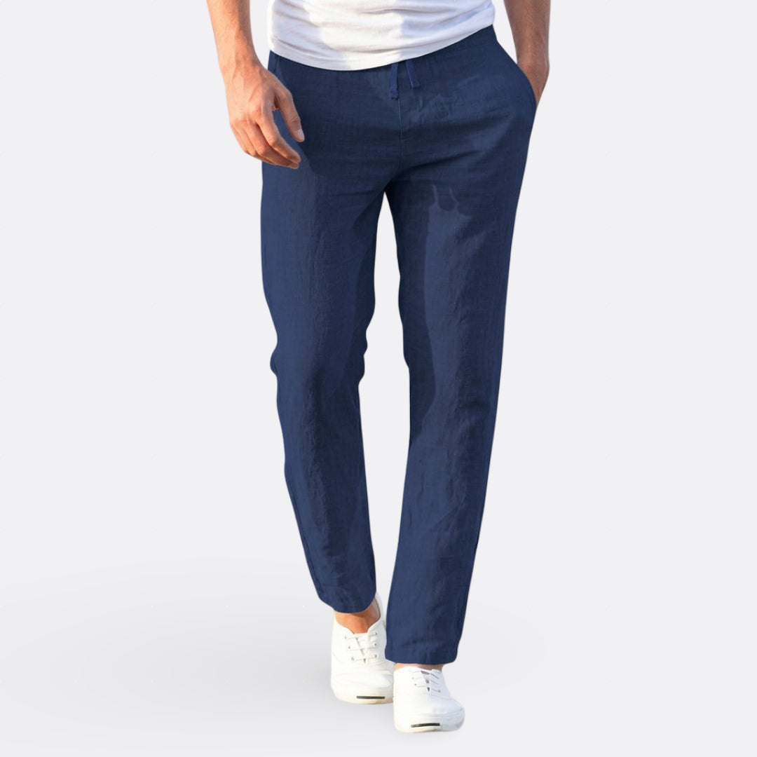 Hélder - Pantalones Casual Ligeros de Lino