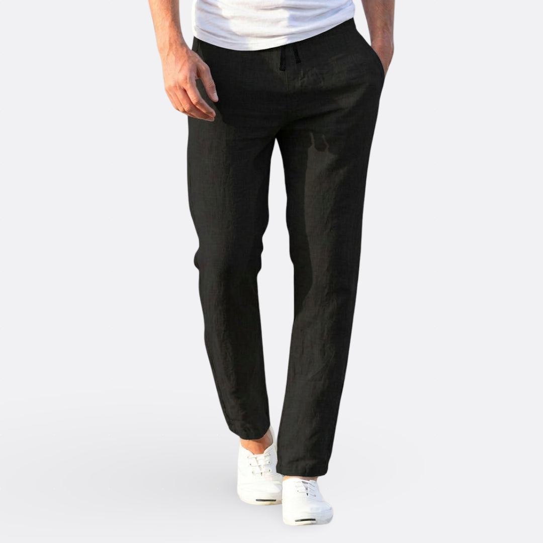 Hélder - Pantalones Casual Ligeros de Lino