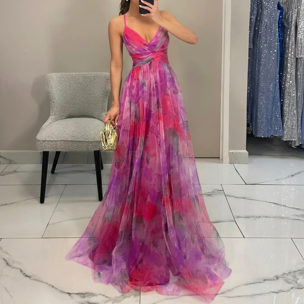Margarita - Vestido Maxi Con Estampado Floral