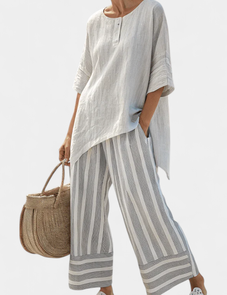 Paula - Conjunto Blusa Asimétrica