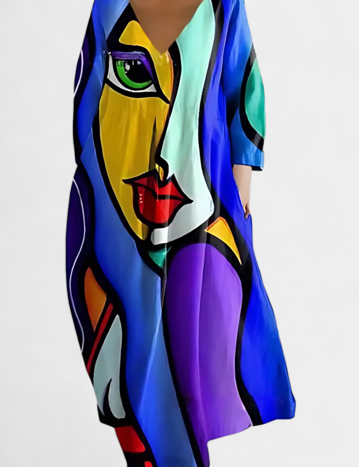 Ana - Vestido Fluido con Estampado
