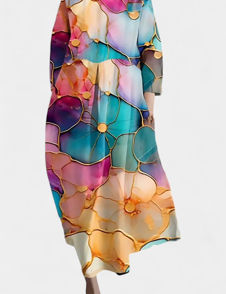 Ana - Vestido Fluido con Estampado