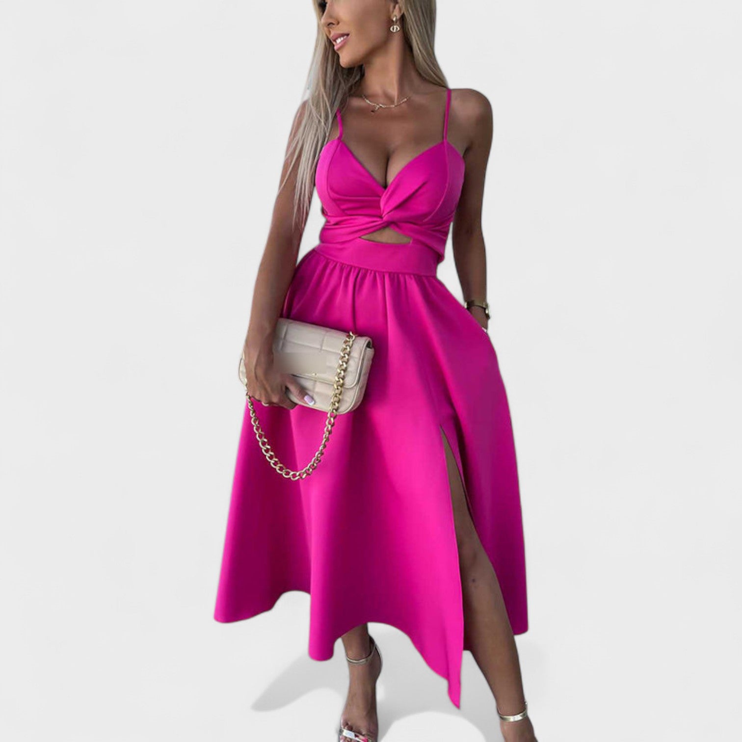 Cielo - Vestido Midi con Abertura