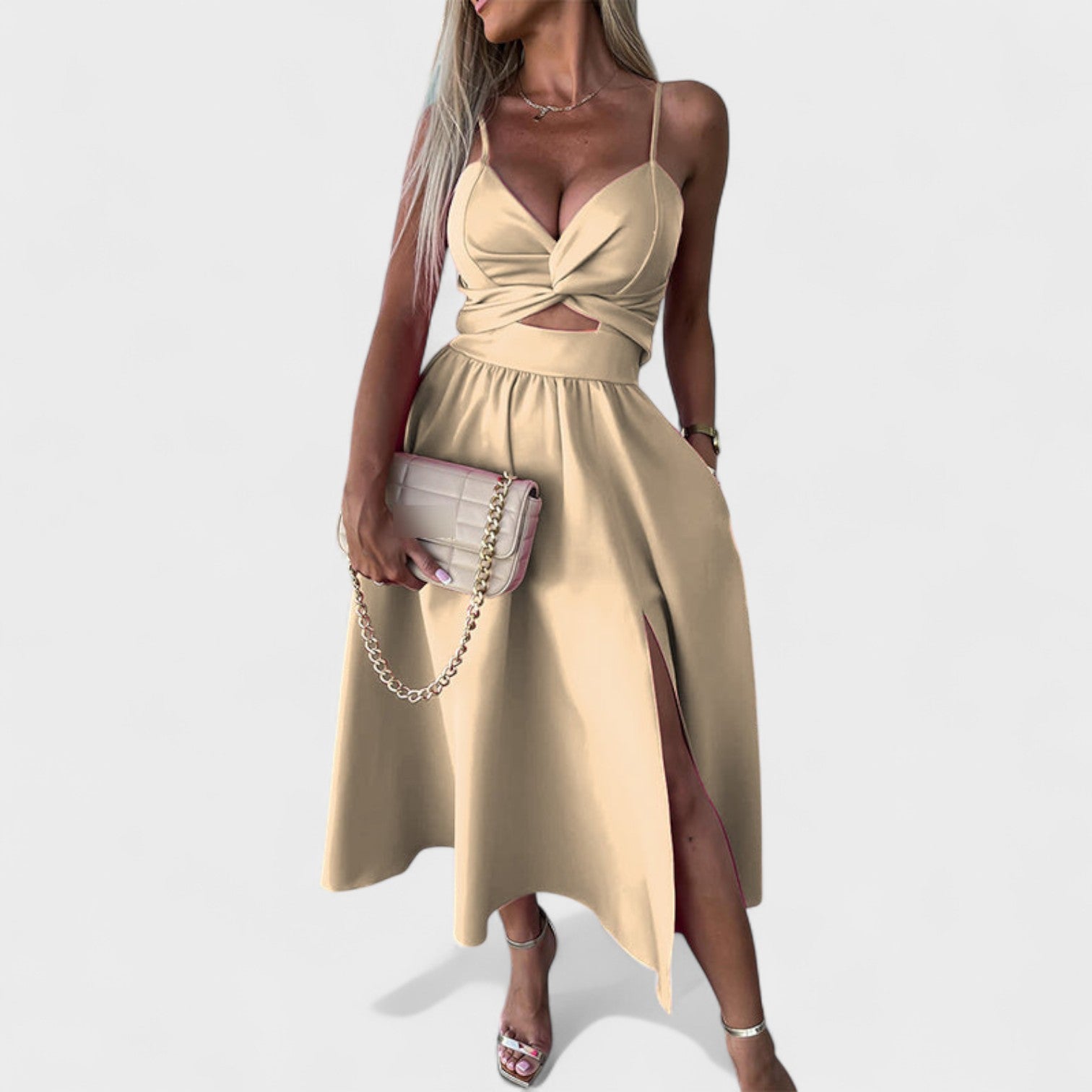 Cielo - Vestido Midi con Abertura