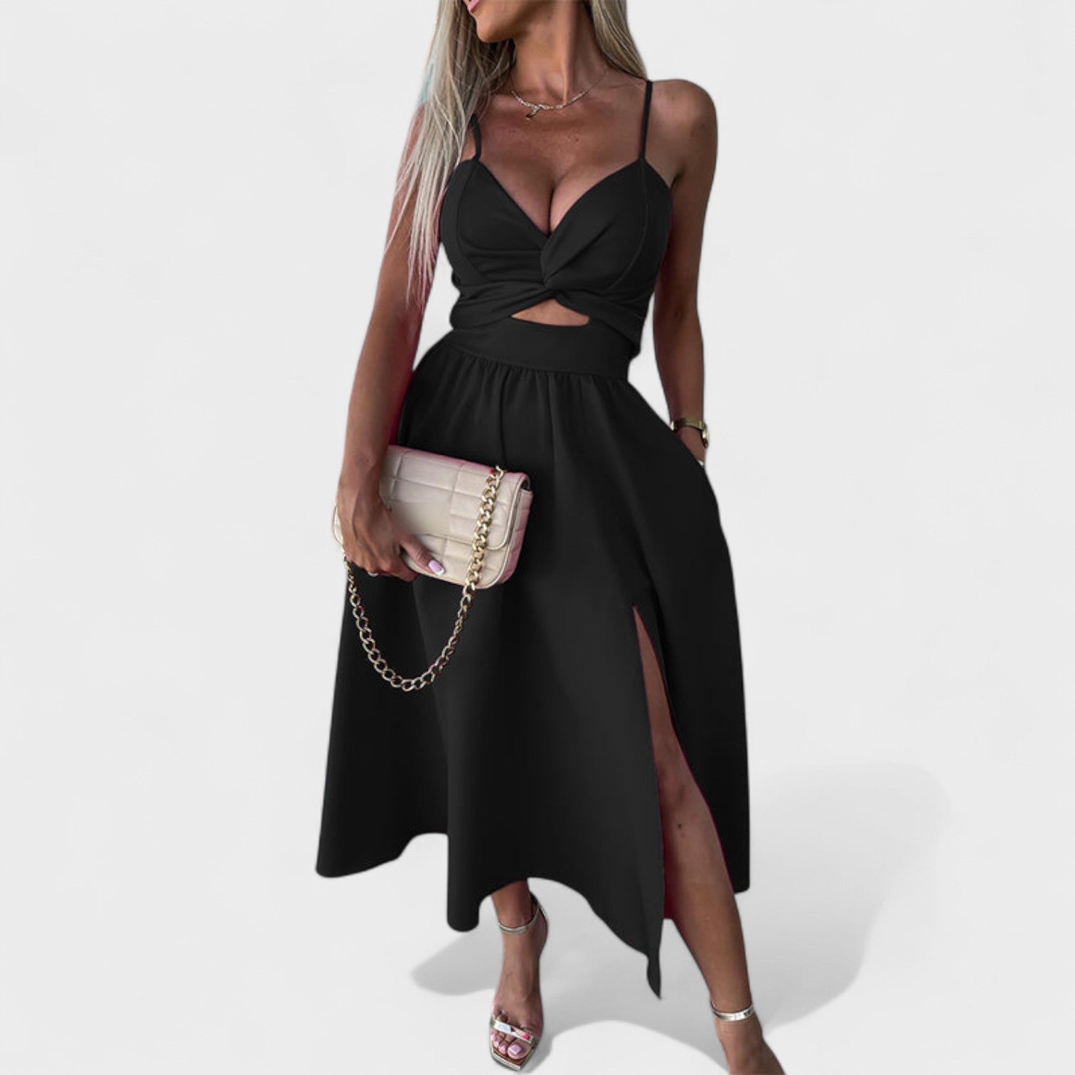 Cielo - Vestido Midi con Abertura