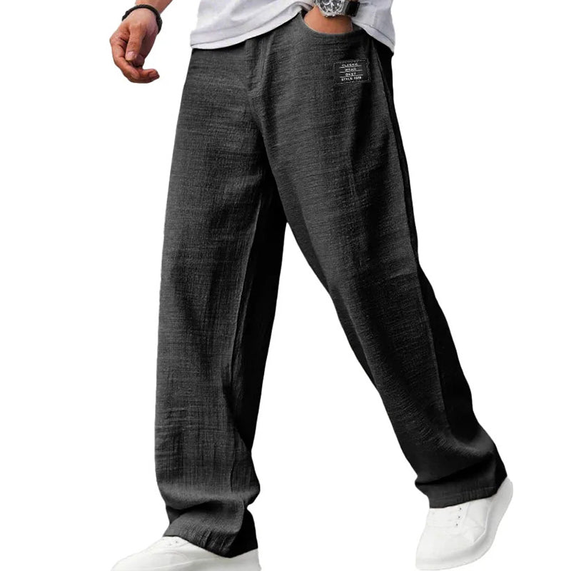Raul - Pantalones Ligeros de Pierna Recta