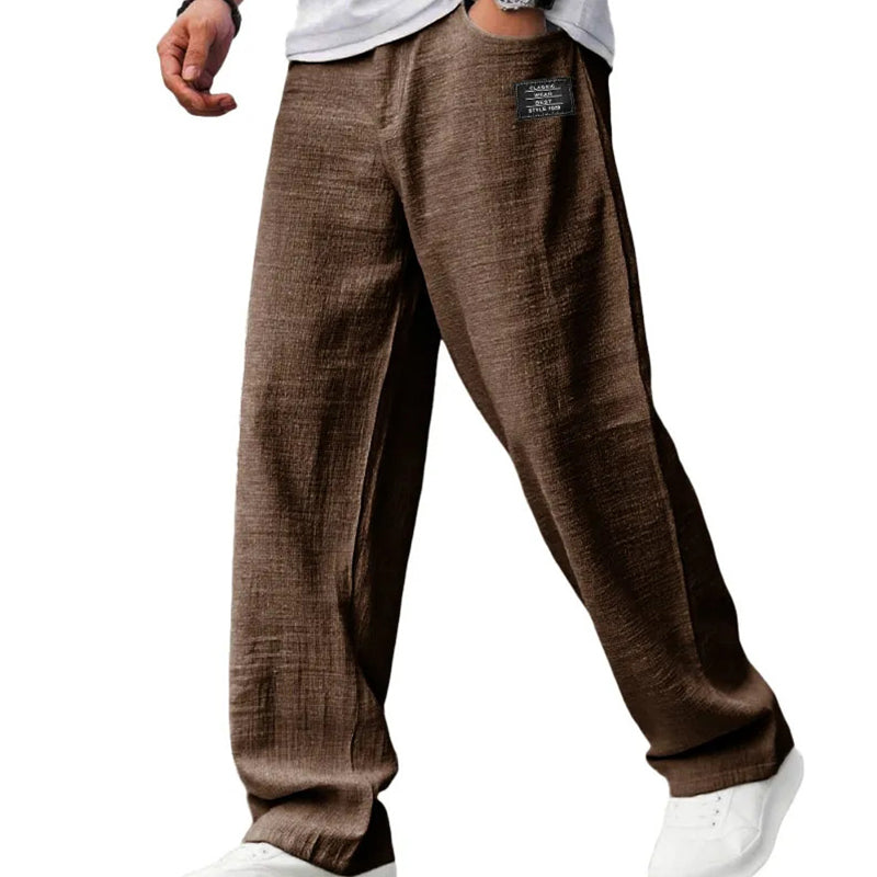 Raul - Pantalones Ligeros de Pierna Recta