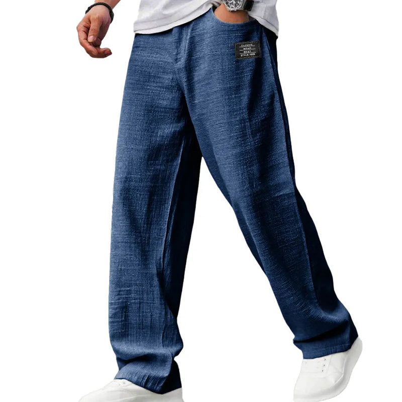 Raul - Pantalones Ligeros de Pierna Recta