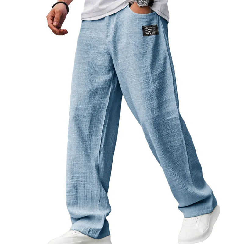 Raul - Pantalones Ligeros de Pierna Recta