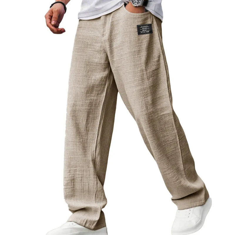 Raul - Pantalones Ligeros de Pierna Recta